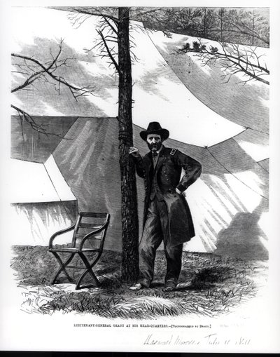 Tenente Generale Ulysses S. Grant, al suo Quartier Generale, illustrazione da 