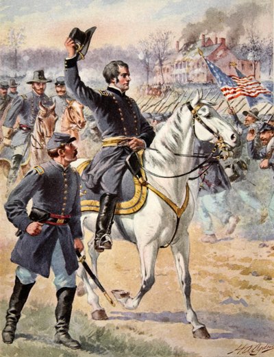 Il Maggiore Generale Hooker alla battaglia di Chancellorville, Virginia, 3 maggio 1863 da Mathew B. Brady