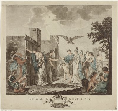 Allegoria del ripristino dello stadtholder Guglielmo V, 1787 da Mathias de Sallieth