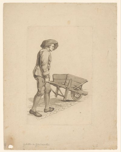 Uomo con carriola da Mathias de Sallieth