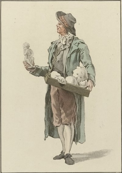 Venditore ambulante con statuette di gesso da Mathias de Sallieth