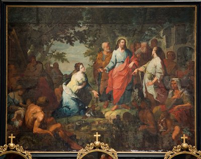 Chiesa parrocchiale (Parochiekerk Sint-Maarten). Dipinto. "Gesù e la Samaritana". Matthijs De Visch da Mathias de Visch