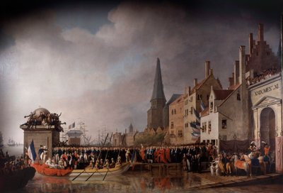 Ingresso di Napoleone Bonaparte (1769-1821) e Josephine de Beauharnais (1763-1814) ad Anversa il 18/07/1803 da Mathieu Ignace van Bree