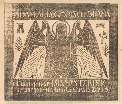 Figura alata con sei seni da Mathieu Lauweriks (attributed to)