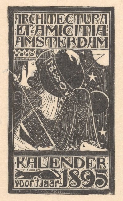 Copertina calendario 1895 da Mathieu Lauweriks
