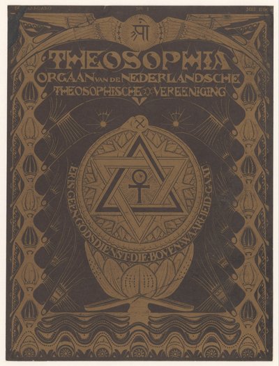 Copertina della rivista Theosophia da Mathieu Lauweriks