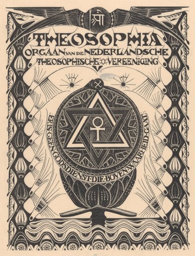 Copertina della rivista Theosophia da Mathieu Lauweriks