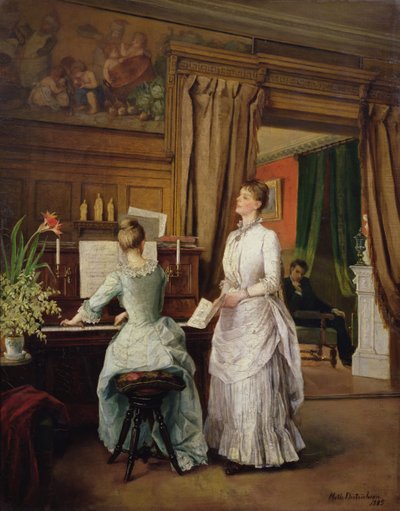 Donne nella sala della musica da Mathilde Dietrichson