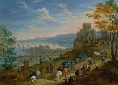 Scena costiera con mandriani da Mathys Schoevaerdts