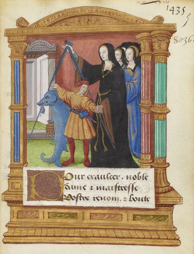 BNF Fr2285 f5r - La bussola a delfino da Maitre de Philippe de Gueldre