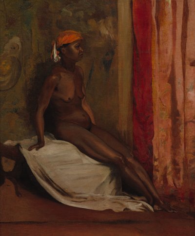 Donna africana seduta da Matsumura Goshun