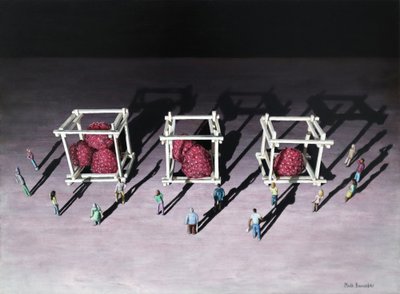 More Than One, 2021 (acrilico su pannello) da Matt Bannister