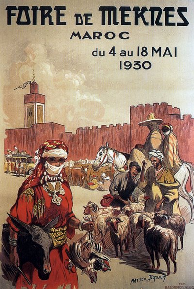 manifesto per la fiera di Meknes, Marocco da Matteo Brondy