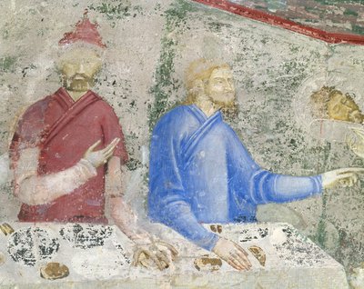 Il banchetto di Erode, dettaglio della cappella di San Giovanni, 1347 (dettaglio) da Matteo Giovanetti
