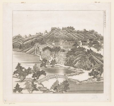 Veduta di una parte del palazzo estivo imperiale a Chengde (Jehol) in Cina da Matteo Ripa