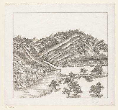Veduta di una parte del palazzo estivo imperiale a Chengde (Jehol) in Cina da Matteo Ripa
