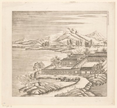 Veduta di una parte del palazzo estivo imperiale a Chengde (Jehol) in Cina da Matteo Ripa