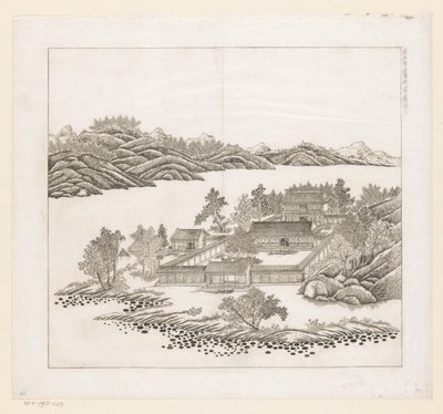 Veduta di una parte del palazzo estivo imperiale a Chengde (Jehol) in Cina da Matteo Ripa