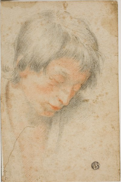 Il capo della gioventù guarda in basso da Matteo Rosselli