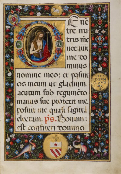 Iniziale D: San Giovanni Battista da Matteo da Milano