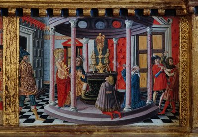 Madonna col Bambino e i santi Giacomo, Agostino, Bernardino e Margherita, primi decenni del XIV secolo da Matteo di (c.1430 95) Giovanni