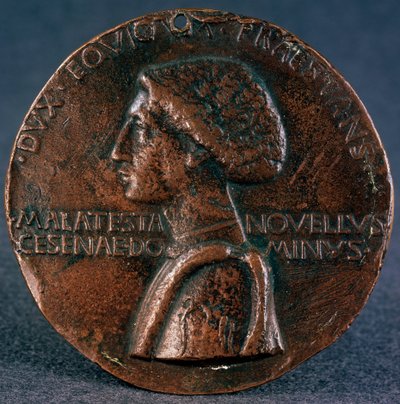 Medaglia alla gloria di Sigismondo Pandolfo Malatesta Recto, 1446 da Matteo di Andrea de Pasti