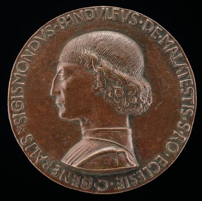 Sigismondo Pandolfo Malatesta, 1417-1468, Signore di Rimini e Fano [recto], 1446 da Matteo di Andrea de Pasti
