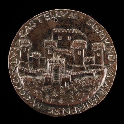 Il castello di Rimini [retro], 1446 da Matteo di Andrea de Pasti