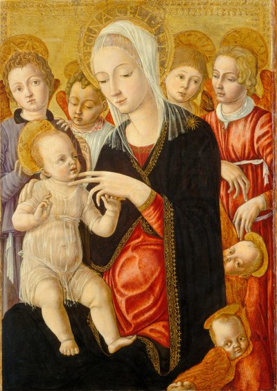 Madonna con Bambino, Angeli e Cherubini, c. 1460-1465 da Matteo di Giovanni