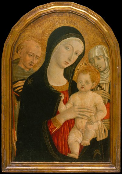 Madonna col Bambino con i santi Francesco e Caterina da Siena, circa 1476-80 da Matteo di Giovanni