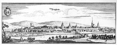 Besigheim - estratto da Topographia Sueviae (Schwaben) da Matthaus Merian