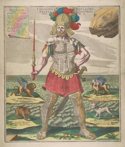 Colosso Monarchico. Statua Danielis, 1730 da Matthaeus Seutter