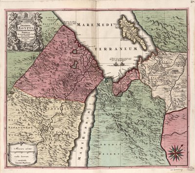 Deserta Aegypti, Thebaidis, Arabiae, Syriae etc. ubi accurata notata sunt loca inhabitata per Sanctos Patres Anachoretas LOC 2009580105 da Matthaeus Seutter