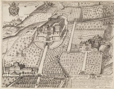 Veduta di Frascati e dintorni da Matthaus Greuter