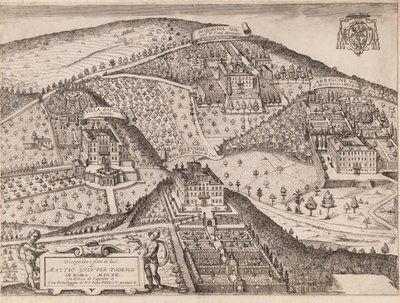 Veduta di Frascati e dintorni da Matthaus Greuter