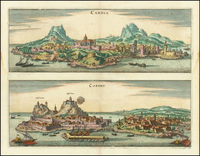 Candia, Corfù da Matthaus Merian