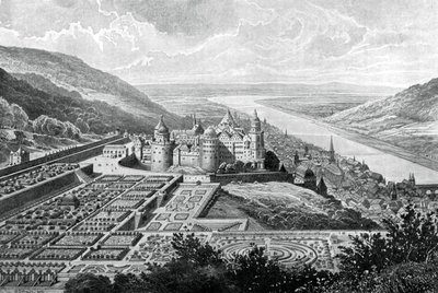 Castello di Heidelberg, Germania da Matthaus Merian