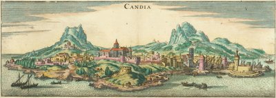 Heraklion - Candia, Corphu (ritagliato) da Matthaus Merian
