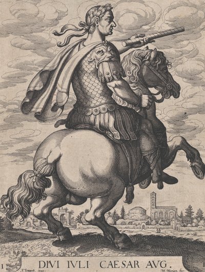 Tavola 1: Imperatore Giulio Cesare a cavallo, da 
