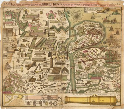 Carta allegorica di Seutter del 1720 che mostra l