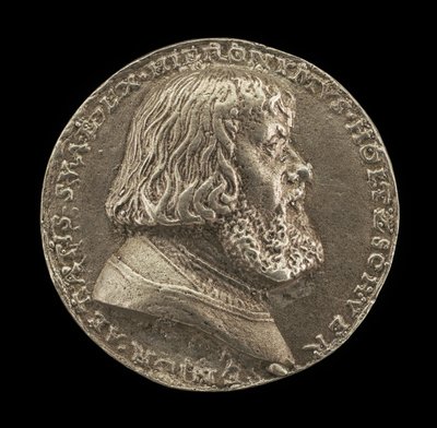 Hieronymus Holzschuher, 1469-1529, Patrizio di Norimberga [recto], 1529 da Matthes Gebel