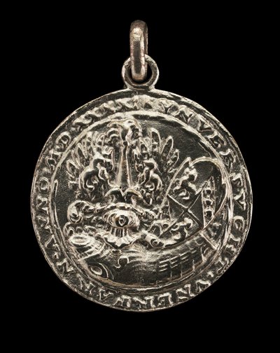 Scudo, corazza, elmo e cresta [retro], 1541 da Matthes Gebel