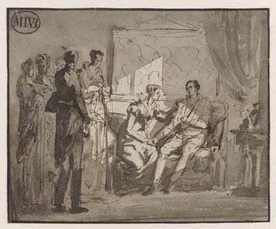 La regina Guglielmina visita il principe d