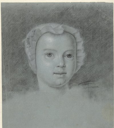 Testa di una ragazza con berretto bianco da Mattheus Verheyden