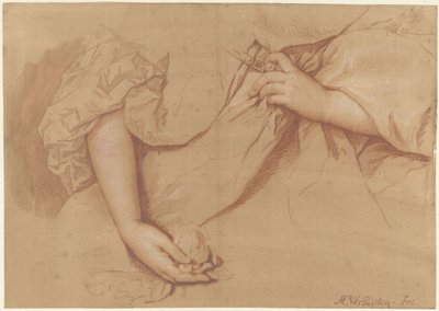 Studio di un braccio sinistro e destro su un abito ampio da Mattheus Verheyden