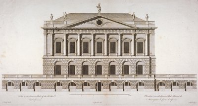 Elevazione di Buckingham House, St James