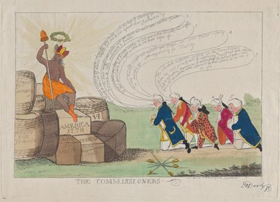 I Commissari, 1 aprile 1778 da Matthew Darly