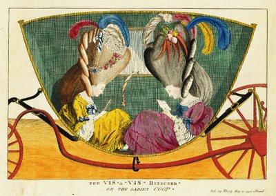 Il vis-à-vis bisecato, o il pollaio delle signore, 1776 da Matthew Darly