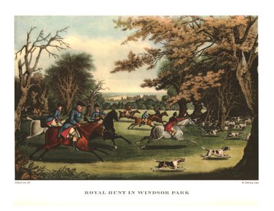 Caccia reale nel Windsor Park, inizio-metà XIX secolo, c1955 da Matthew Dubourg