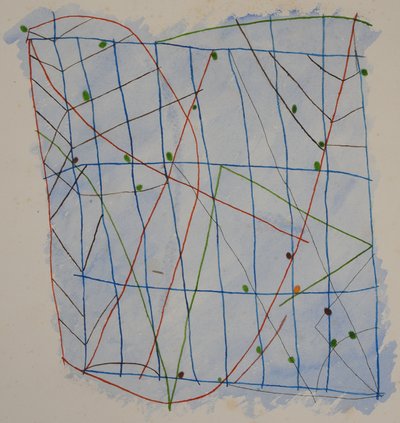 grafico a bastoni 2, 2014 (pastello acquarello) da Matthew Hilton